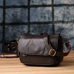 Сумка з натуральної шкіри для стильних жінок Vintage 22973 коричнева - мініатюра 10
