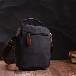 Компактна чоловіча сумка із щільного текстилю Vintage 14,5х19х10,5 см sum0028965 - мініатюра 10