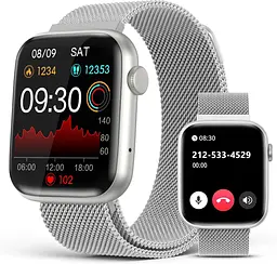 Розумний годинник EarlySincere для жінок з Bluetooth, відповіддю на дзвінок/набором, 1,9-дюймовий HD з повним сенсорним екраном
