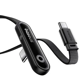 Дата кабель Baseus MVP 3 side plug and stand Type-C to Type-C 100W (2m) (P10382500121) Cosmic Black - мініатюра 3