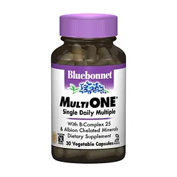 Мультивітамін Bluebonnet Nutrition Мультивітаміни з залізом, MultiONE, 30 гелевих капсул (BLB0126)