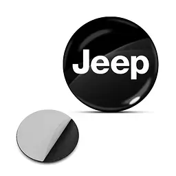 Наклейка з логотипом Jeep для автоключів d=15 мм Пластикова об'ємна (Завод)
