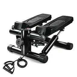 Похилий степер Stepper Step, чорний, з еспандерами для дому, до 120 кг