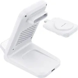 Бездротовий зарядний пристрій Choetech T608-F 3 в 1 Wireless Charger White [101509] - мініатюра 2