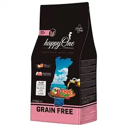 Сухой корм для взрослых кошек happyOne Mediterraneum Adult Cat Fresh Meat со свежим мясом беззерновой 1 кг