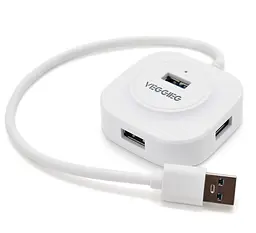 Хаб-конвертор USB 3.0 VEGGIEG V-U3401 4 порта 480Mbts White