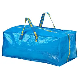 Сумка IKEA велика господарська для зберігання та переїзду, 76 л, синя, 73×35×30 см