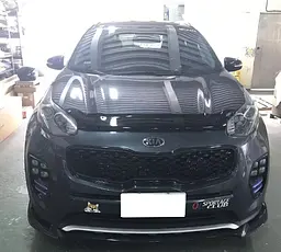 Дефлектор капота мухобойка HIC для Kia Sportage 2015-2021 Оригінал (FH-K44) - мініатюра 2