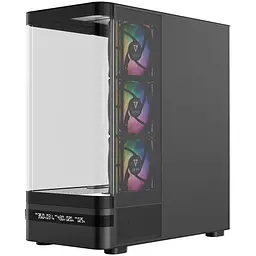 Корпус ModeCom VOLCANO AQ200 ARGB MIDI FRONT LCD 4x120mm fans BLACK без БЖ ATX - мініатюра 3