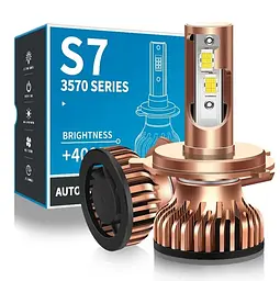 LED лампи автомобільні S7 Mini H4 55W (9600lm 6000K +400% IP67 DC9-24V)