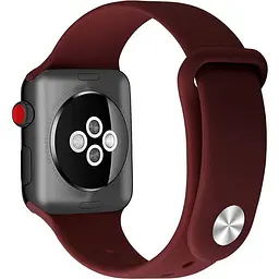 Ремінець Uwatch Silicone Strap for Apple Watch 42/44 mm Wine Red - мініатюра 2