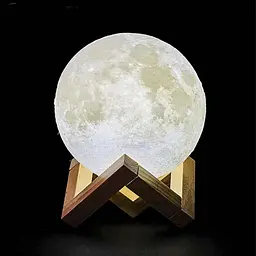 Настільний світильник місяць Magic 3D Moon Light Від Акумулятора - мініатюра 3
