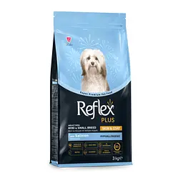 Повноцінний та збалансований сухий корм Reflex Plus для шкіри та шерсті собак малих порід з лососем 3 кг - мініатюра 3