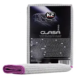 Серветка для скляних поверхонь K2 Glasa Pro мікрофібра 40х40см сіра(D4030)