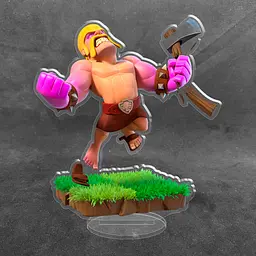 Акрилова колекційна фігурка Clash of Clans, Clash Royale Персонаж Варвар 15 см - мініатюра 2