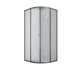 Душова кабіна без піддону Mixxus Plain SC01-90x90x185-TR прозоре скло 4 мм graphite MI6902, Універсальна, прозорий, графіт - мініатюра 4