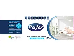 Серветки вологі для прибирання PERFEX 100шт (Білий оцет &amp; харчова сода) (клапан)