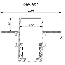 Шинопровід Feron CABM1001 вбудований 3 м чорний (1930) - мініатюра 2