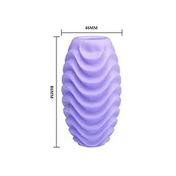 Мастурбатор-яйце Pretty Love Romantic Double Sided Egg, 8.6х4.6 см (фіолетовий) - мініатюра 5