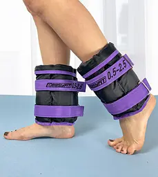 Обтяжувачі для ніг та рук набірні чорно-фіолетові 0.5-2.5 кг (пара) EasyFit fit0024812