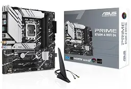 Материнська плата LGA1700, Asus PRIME B760M-A WIFI D4, B760, 4xDDR4, Int.Video(CPU), 4xSATA3, 2xM.2, 3xPCI-E 16x 4.0, Realtek 7.1, Realtek 2.5Gb, WiFi 6, Bluetooth 5.2, 5xUSB3.2/7xUSB2.0, HDMI/DP, MicroATX