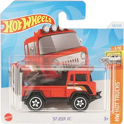 Набір: Базова машинка Hot Wheels HW Hot Trucks 57 Jeep FC червона (5785) + Базова машинка Hot Wheels HW First Response Hamvee синя (5785) - мініатюра 2