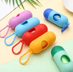 Диспенсер для пакетів Plastic Dog Poop Bag Dispenser синій 10 х 4 см - мініатюра 2