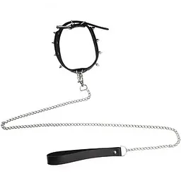 Нашийник з шипами та повідцем - Art of Sex - Collar Spikes and Leash - мініатюра 4
