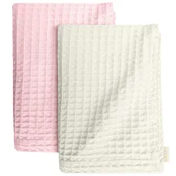 Набір рушників Cosas Cube White & Waffle Rose 2 шт. (SetTowel_95-SqWhite_130-Rose)