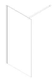 Душова перегородка Koer SR SP01-100x200-TR-01 Walk-In прозоре скло Easy Clean 8 мм, хром KR5393, прозоре, хром - мініатюра 2