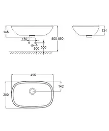 Раковина Grohe Eurostyle 50 см 39216000, Білий - мініатюра 12