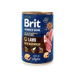 Вологий корм Brit Premium by Nature Брит для собак, ягня з гречкою, 400 г (арт.100414/538614)