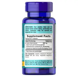 Натуральна добавка Puritan's Pride St. John's Wort 300 mg 100 капсул - мініатюра 2