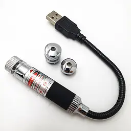 Лазерна указка, що працює від USB, червоний колір променя Laser Pointer UKC SN-R12USB (7080) - мініатюра 7