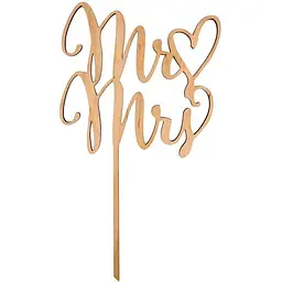 Заготовка Rosa Talent топер на торт Mrs&Mr 1 фанера 14х24.5 см
