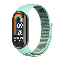 Ремінець нейлоновий ArmorStandart для Xiaomi Smart Band 10/9/8 Mint/Grey (ARM86899)