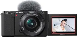 Бездзеркальний фотоапарат Sony ZV-E10 Kit 16-50mm f3.5-5.6 OSS Black (ILCZVE10LB.CEC) UA [92199] - мініатюра 3