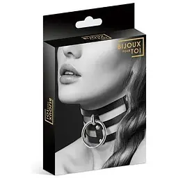 Чокер потрійний з кільцем для повідця Bijoux Pour Toi - Fetish - мініатюра 3