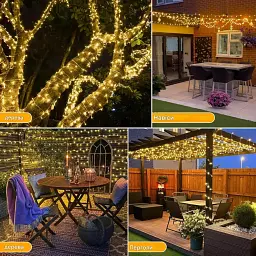 Світлодіодна гірлянда Ollny NYA0400B 40 м 400 LED IP44 для вулиці та дому з пультом дистанційного управління і 8 режимами (SKU-129) - мініатюра 5