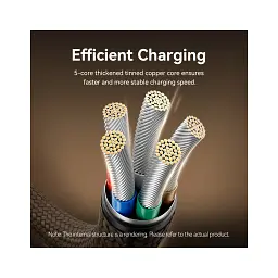 Дата кабель USB-C to USB-C 1.0m 3A aluminum gold Vention (TRDJF) - мініатюра 7