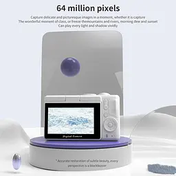 Andoer 4K Цифрова камера для дітей підлітків Wi-Fi Цифрова відеокамера 64MP 3-дюймовий фліп-екран 16-кратний цифровий зум - мініатюра 2