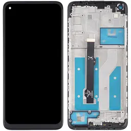 Дисплей Motorola XT2045 Moto G8 чорний, з рамкою