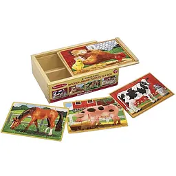 Набір з 4 пазлів Melissa&Doug Тварини на фермі (MD13793) - мініатюра 3