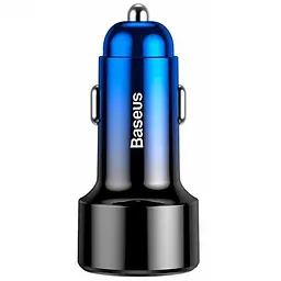 Автомобільний зарядний пристрій Baseus Magic Series QC with Display 1USB + 1Type-C CCMLC2OC-03 Blue - мініатюра 3