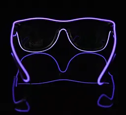 Окуляри світлодіодні Leds сонцезахисні El Neon ray purple неонові - мініатюра 2