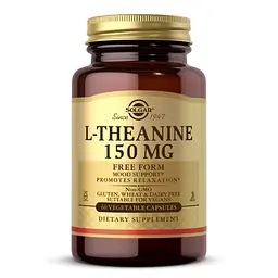 Амінокислота L-Theanine 150 mg, 60 вегакапсул Solgar fit0018691