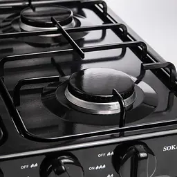Газова плита настільна SOKANY SK-6004 газова плитка 4 конфорки 48×48×8 см портативна міні плита під балонний газ 8800 Вт Чорний - мініатюра 8