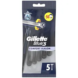 Одноразові станки для гоління Gillette Blue 3 Comfort Slalom, 5 шт. - мініатюра 2