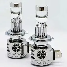 Led лампи для авто з лінзою H7, світлодіодні лампочки у фари - лід лампи н7 з лінзою - мініатюра 6