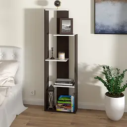 Стелаж для книг та декору FH-Odense 500х1600х200 мм Венге Темний/Білий